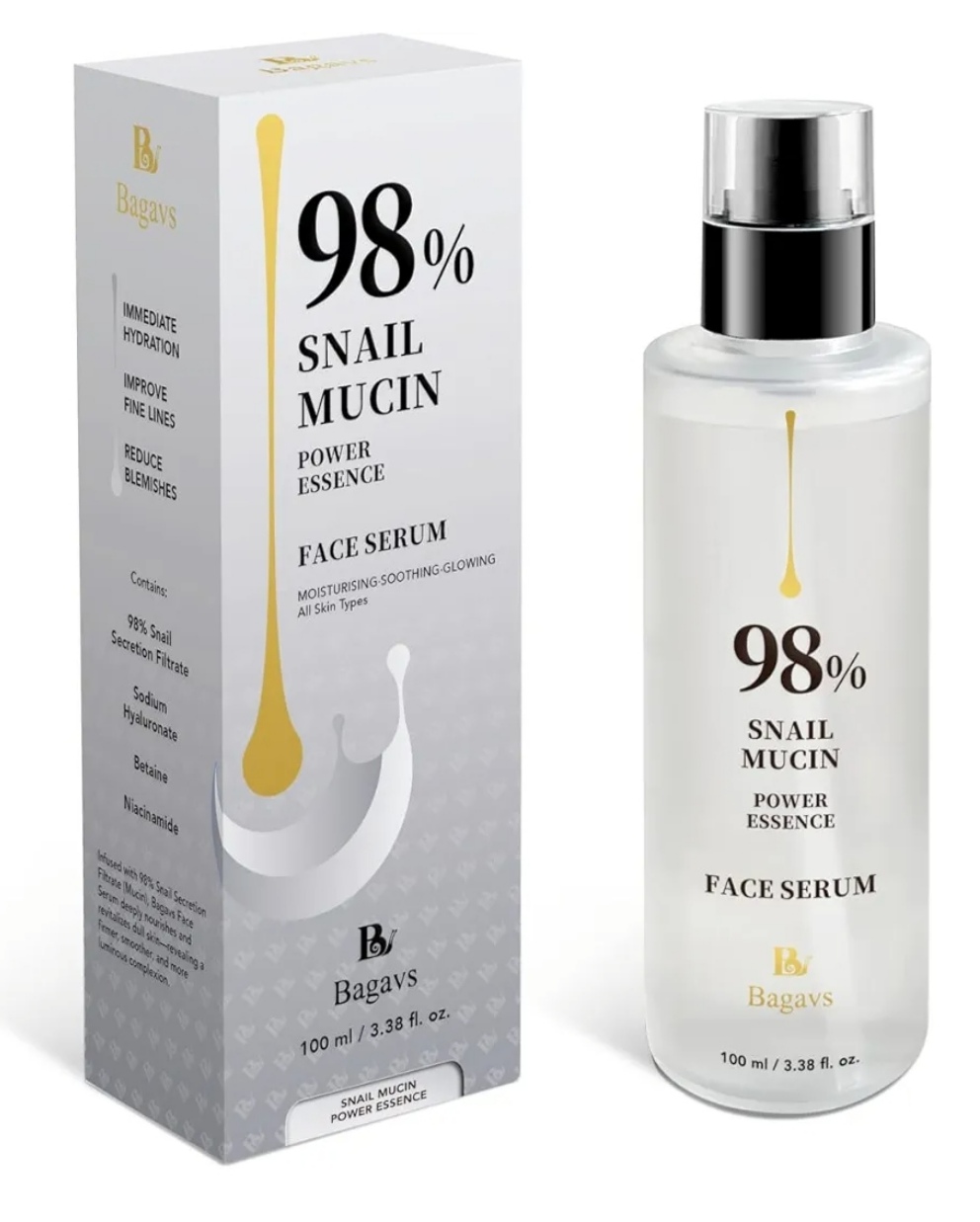 Bagavs 98% Snail Mucin